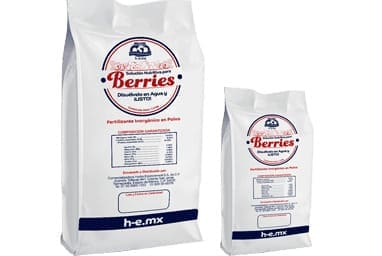 Solución Nutritiva para Berries. Solución A de 1.5 kgs y Solución B de 405 gr. (Tasa 0%)