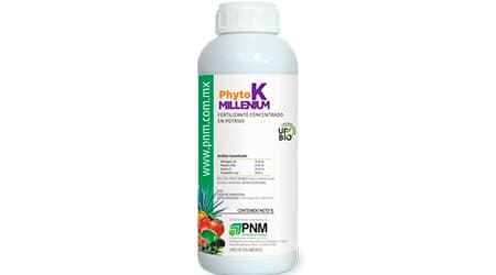 Fertilizante Foliar con alto contenido de Potasio. Phyto K Milenium de 1 litro. (IVA tasa 0%)